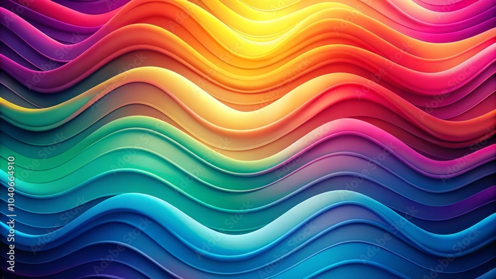 Obraz premium wallpaper from wavy shapes filled colorful gradient 