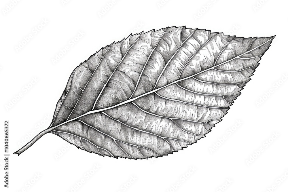 Coloring book illustration of detailed brown leaf texture autumn leaf Coloring book illustration of detailed brown leaf texture autumn leaf