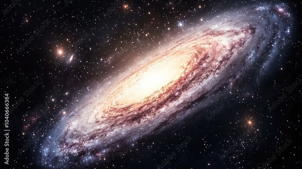 Fototapeta premium Original galaxy image in a 3D cartoon rendering style