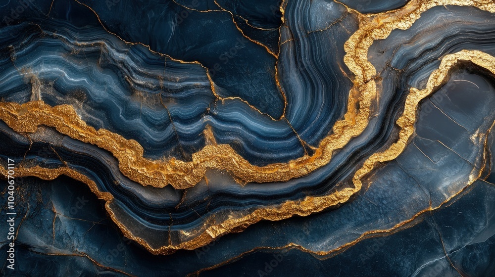 Abstract blue and gold marble texture background. Abstract blue and gold marble texture background.