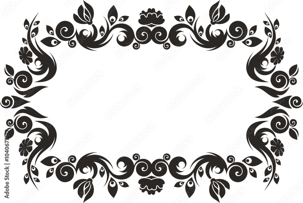Vector floral ornamental frame with floral elements and peacock feathers. Vintage oriental panel, great for wedding decorations, greeting cards, invitations, banners, vinyl and laser ready. Vector floral ornamental frame with floral elements and peacock feathers. Vintage oriental panel, great for wedding decorations, greeting cards, invitations, banners, vinyl and laser ready.