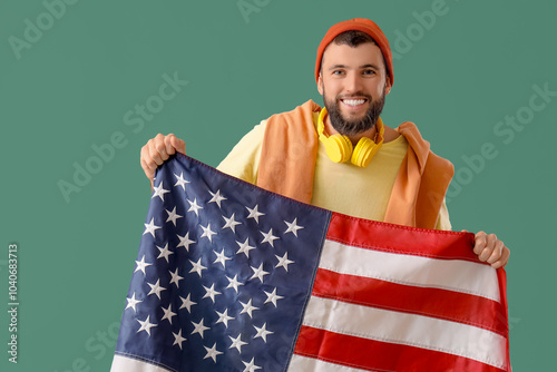 Handsome young happy man wi...