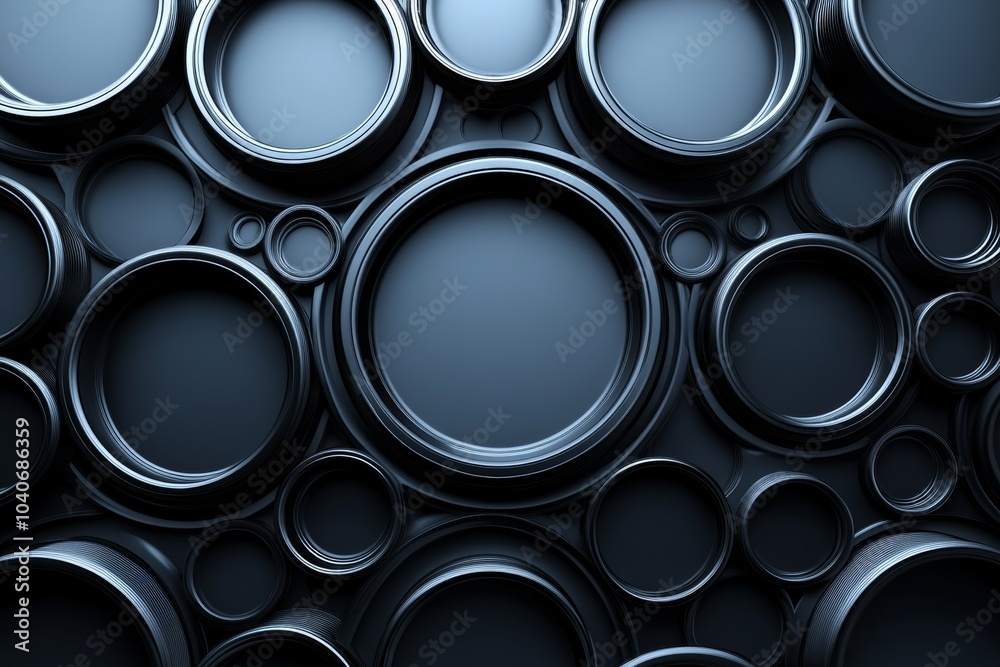 Abstract background with overlapping black circles of varying sizes. Abstract background with overlapping black circles of varying sizes.