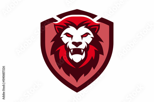 Angry roaring lion head mascot logo design. Lion logo Vector illustration.on white background.