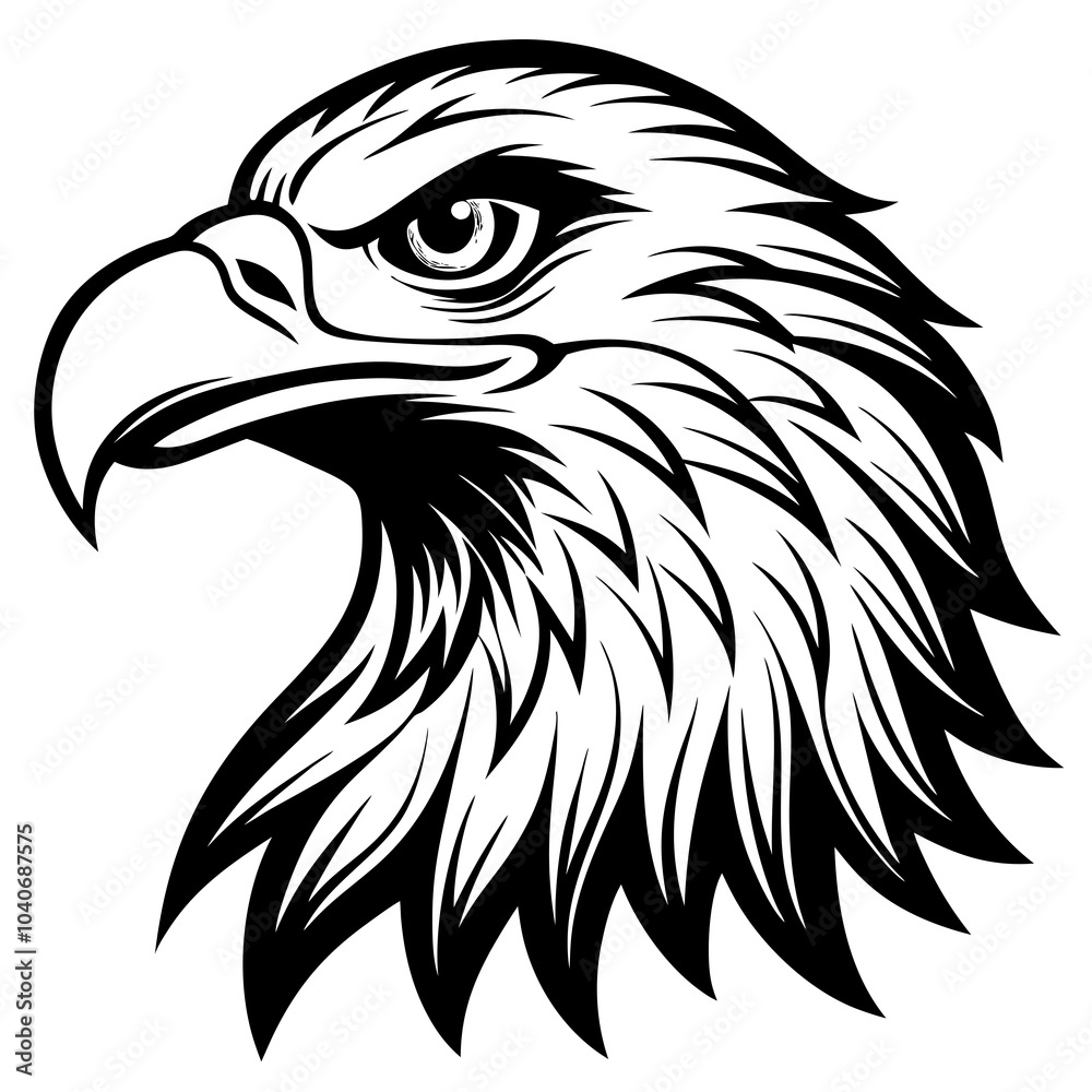 eagle head silhouette vector illustration eagle head silhouette vector illustration