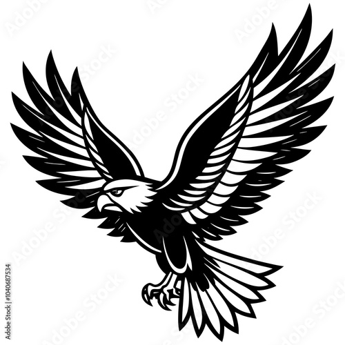 eagle with wings silhouette