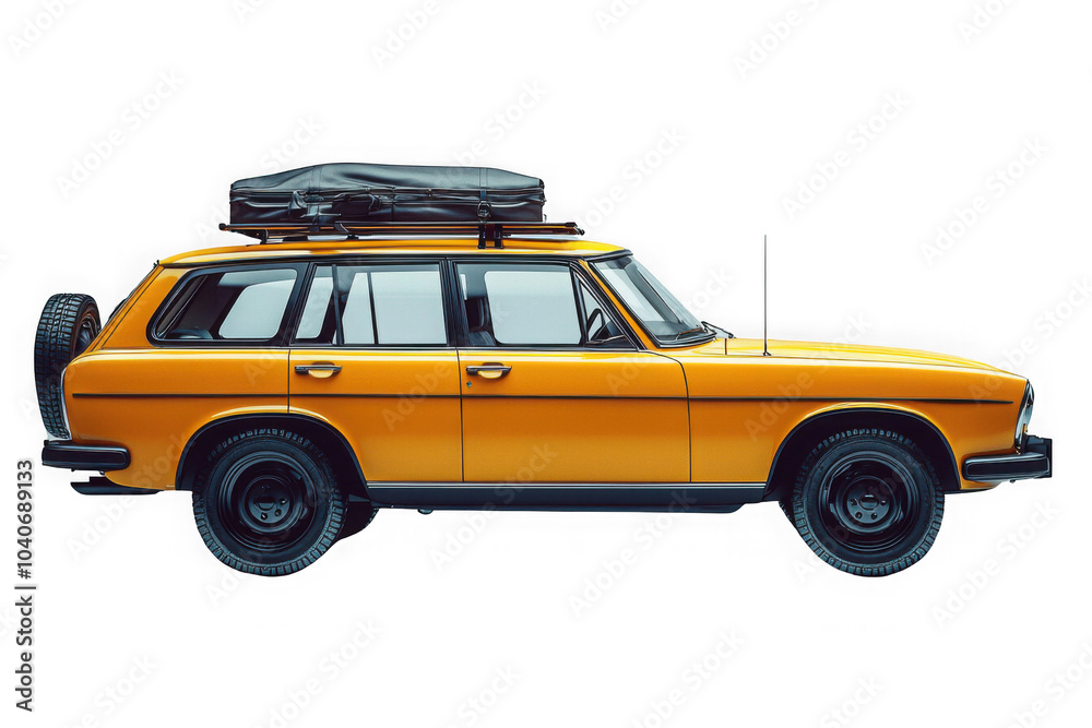 Yellow Wagon car isolated on transparent background, png file, no background png file Yellow Wagon car isolated on transparent background, png file, no background png file