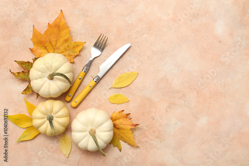 Autumn harvest table settin...