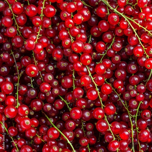 Red currant berries texture background, Ribes rubrum fruits pattern, many redcurrant mockup, pink berries