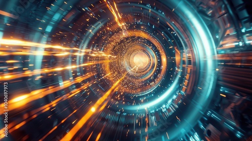 Wallpaper Mural Large Particle Collider Action with Beams Torontodigital.ca