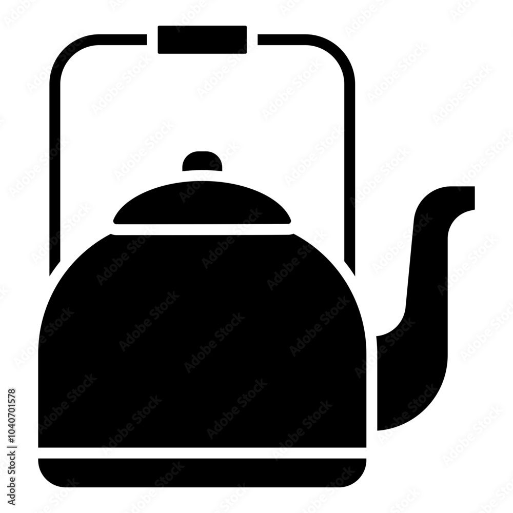 Obraz premium Kettle glyph solid icon
