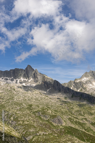 mountain landscape with clouds