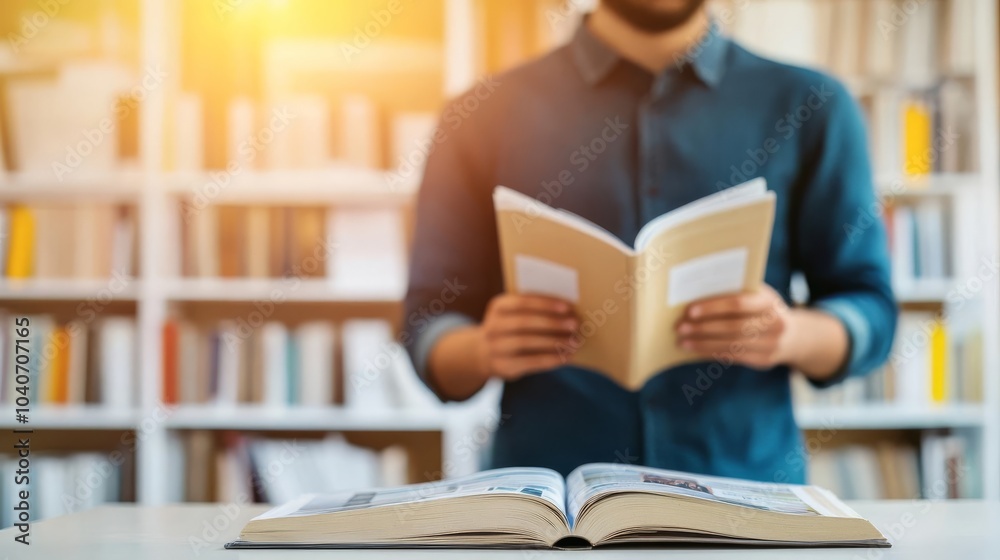 Startup founder reading business magazines, staying informed about industry trends Startup founder reading business magazines, staying informed about industry trends