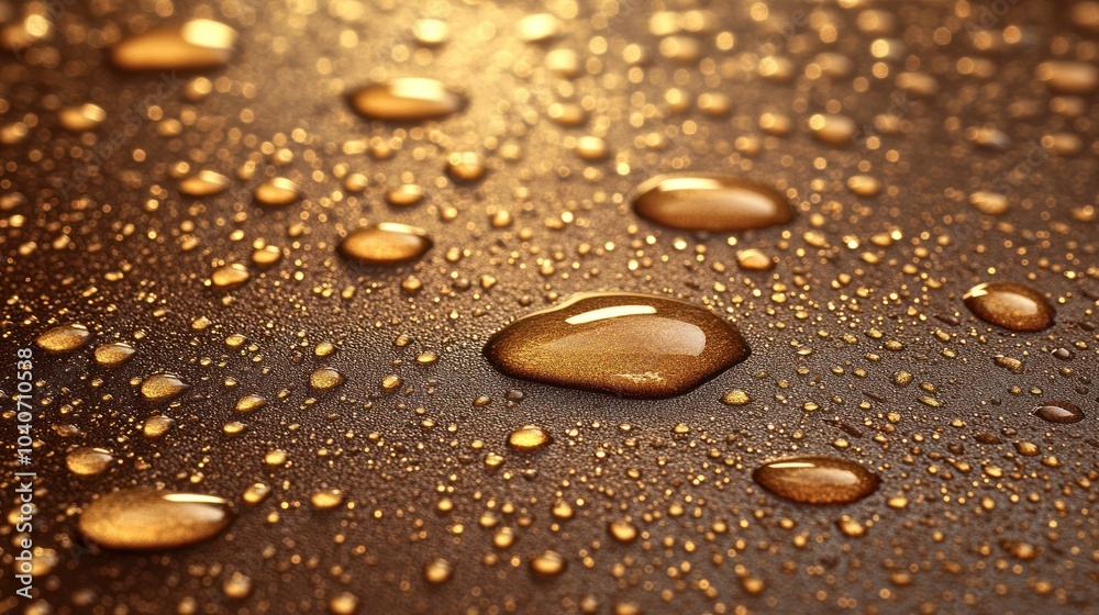 Close-up of water droplets on a textured surface.