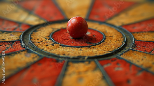 old dart board on the wall