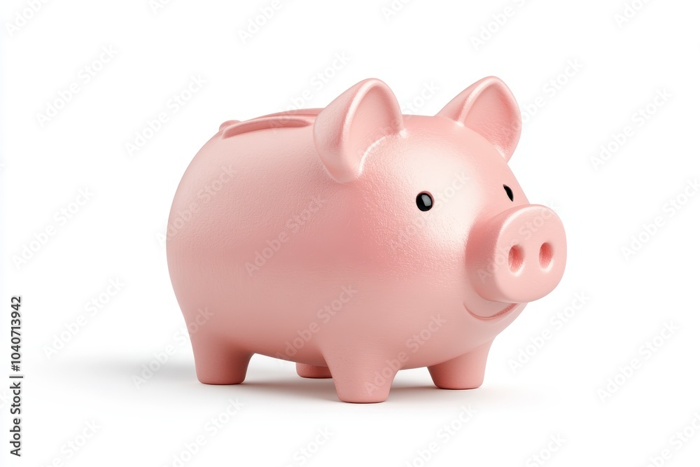 Pink piggy bank, white isolated background. Pink piggy bank, white isolated background.