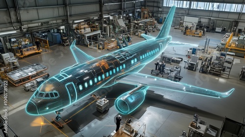 Digital Twin Visualization of an Aircraft in a Maintenance Facility