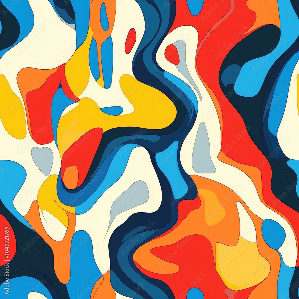 Abstract colorful liquid shapes background.