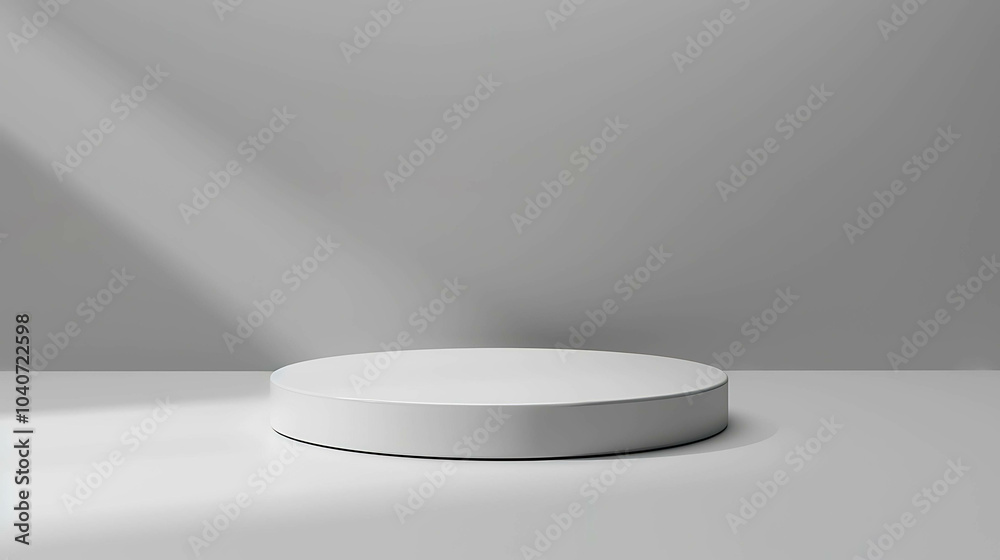 3D rendering of a simple and clean product display stage with a soft spotlight. 3D rendering of a simple and clean product display stage with a soft spotlight.