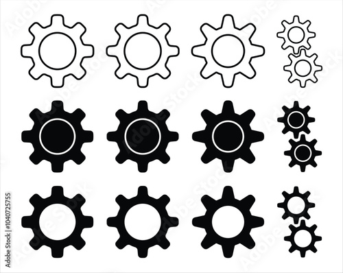 Gear icon vector illustration