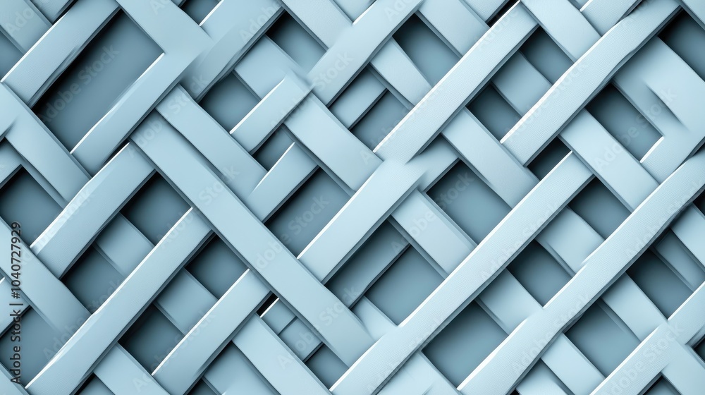 Abstract geometric pattern of intersecting lines creating a grid-like structure in a pale blue color.