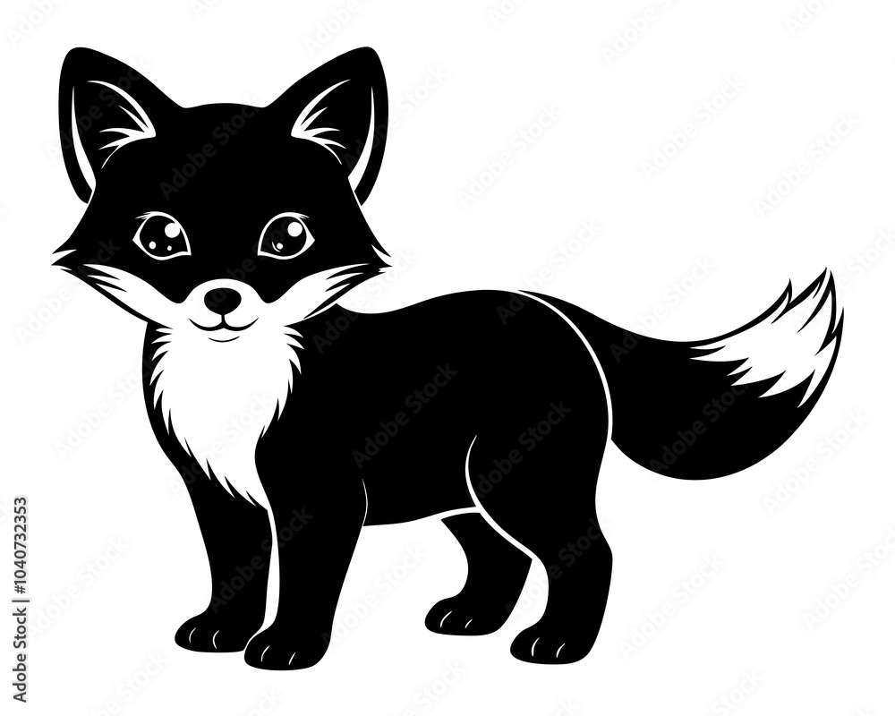 Fototapeta premium fox cub looking up