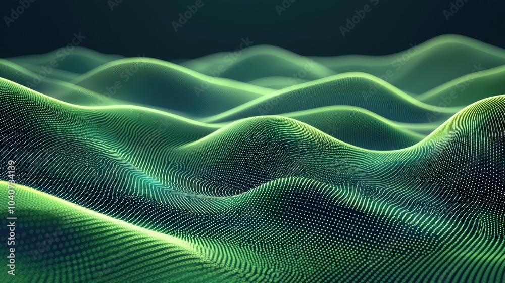 Abstract green digital wave background. Abstract green digital wave background.
