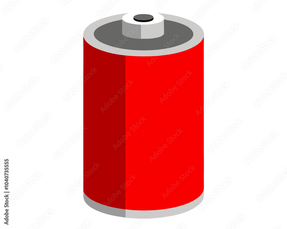 battery on white background vector art illustration battery on white background vector art illustration