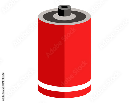 battery on white background vector art illustration