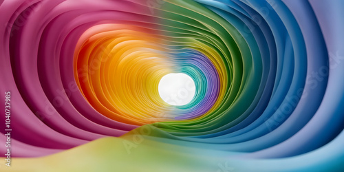 Vórtice abstrato de cores ilustrando sentimentos avassaladores