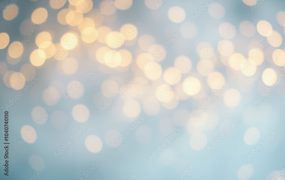 Golden light particles on a light blue backdrop Golden light particles on a light blue backdrop