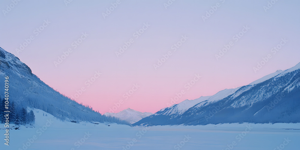 Paisagem montanhosa calma com cores pastéis suaves Paisagem montanhosa calma com cores pastéis suaves