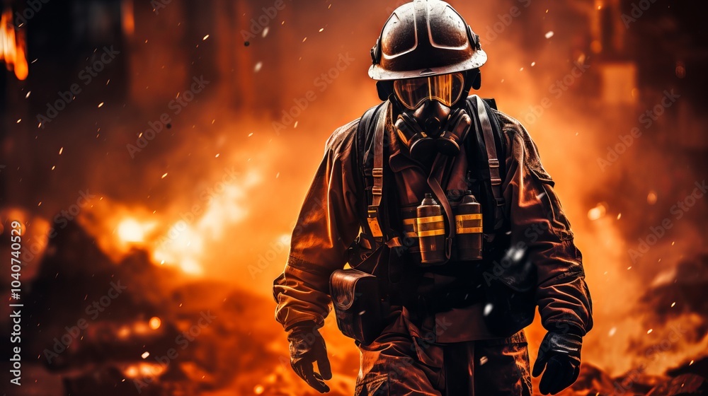 Brave firefighters combat fierce flames in a dramatic rescue operation Brave firefighters combat fierce flames in a dramatic rescue operation
