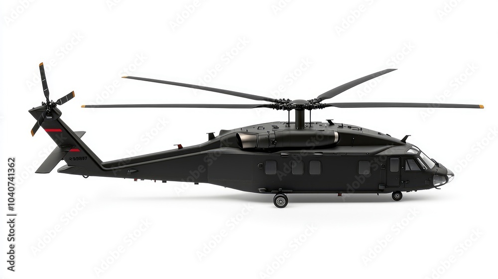 Black helicopter isolated on white background. Black helicopter isolated on white background.