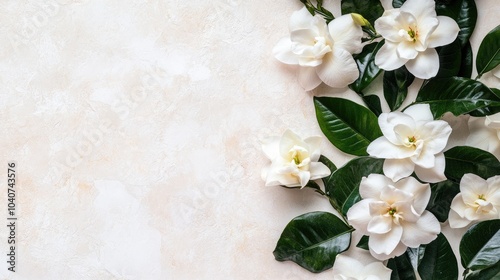 Elegant White Flowers on Neutral Background