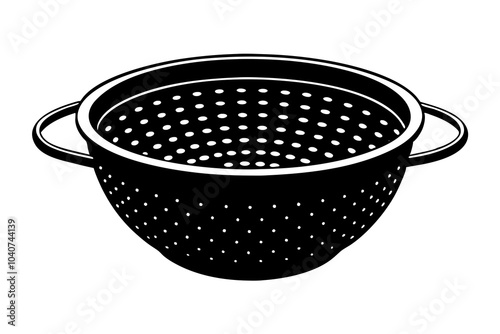  Kitchen sieve on the white background