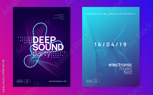 Fest Banner. Sound Festival Graphic. Trance Vector. Electronic Radio Invitation. Pink Night Club Background. Party Magazine. Blue Dj Design. Violet Fest Banner