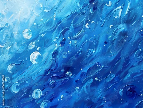 Abstract Blue Swirls: A Serene Canvas