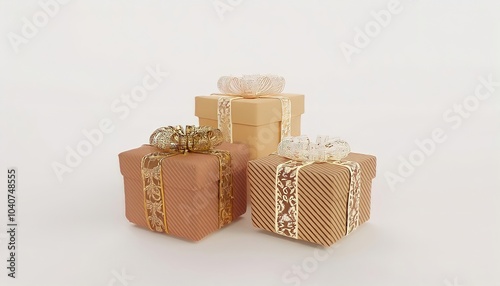 Wallpaper Mural gift box with ribbon AI generated Torontodigital.ca