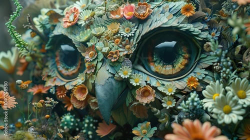 Floral Owl: A Close-Up Look at Nature's Beauty