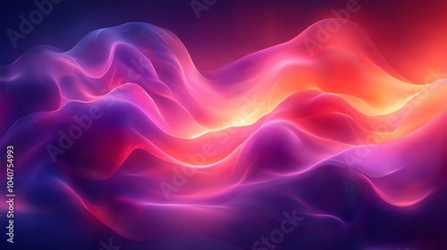 Abstract background with dynamic, colorful, glowing waves.