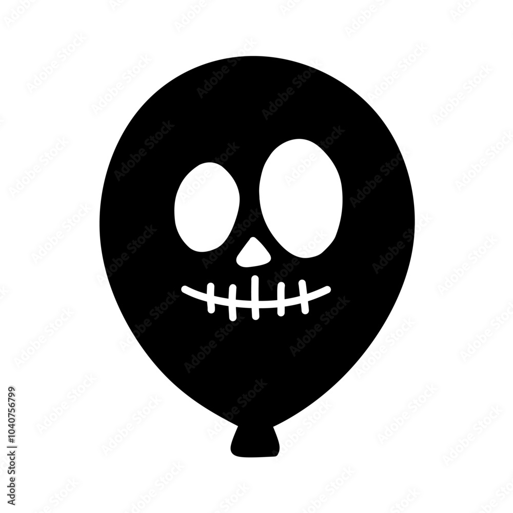 Balloon Icon with Strange Face Expression Halloween Theme, Halloween Horror Balloon Illustration, Hand Drawn Halloween Balloon, Scary Face Horror Theme Balloon Icon Balloon Icon with Strange Face Expression Halloween Theme, Halloween Horror Balloon Illustration, Hand Drawn Halloween Balloon, Scary Face Horror Theme Balloon Icon