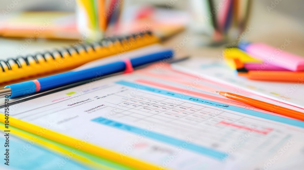 Colorful Stationery and Planner Colorful Stationery and Planner