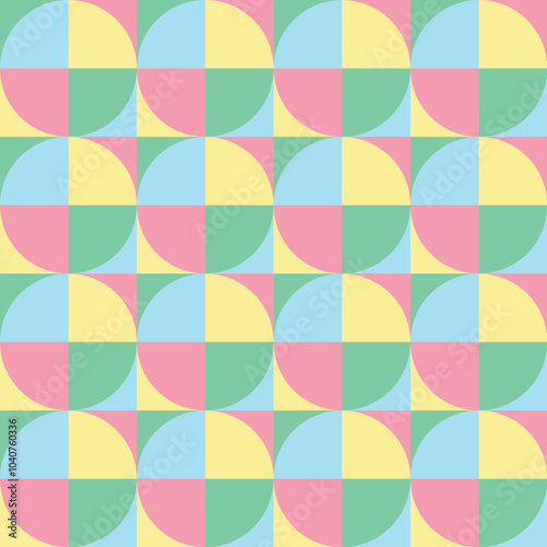 Hand drawn colour blocked pattern illustration
geometric