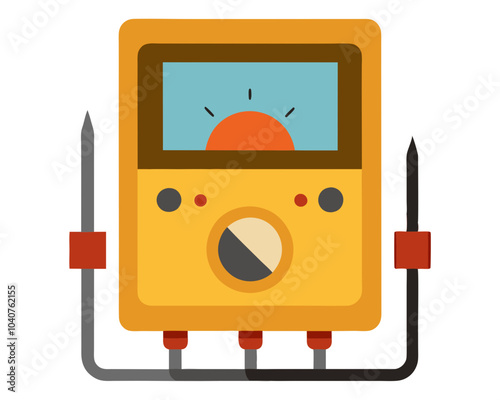 The electric device an ohmmeter isolated on a white background