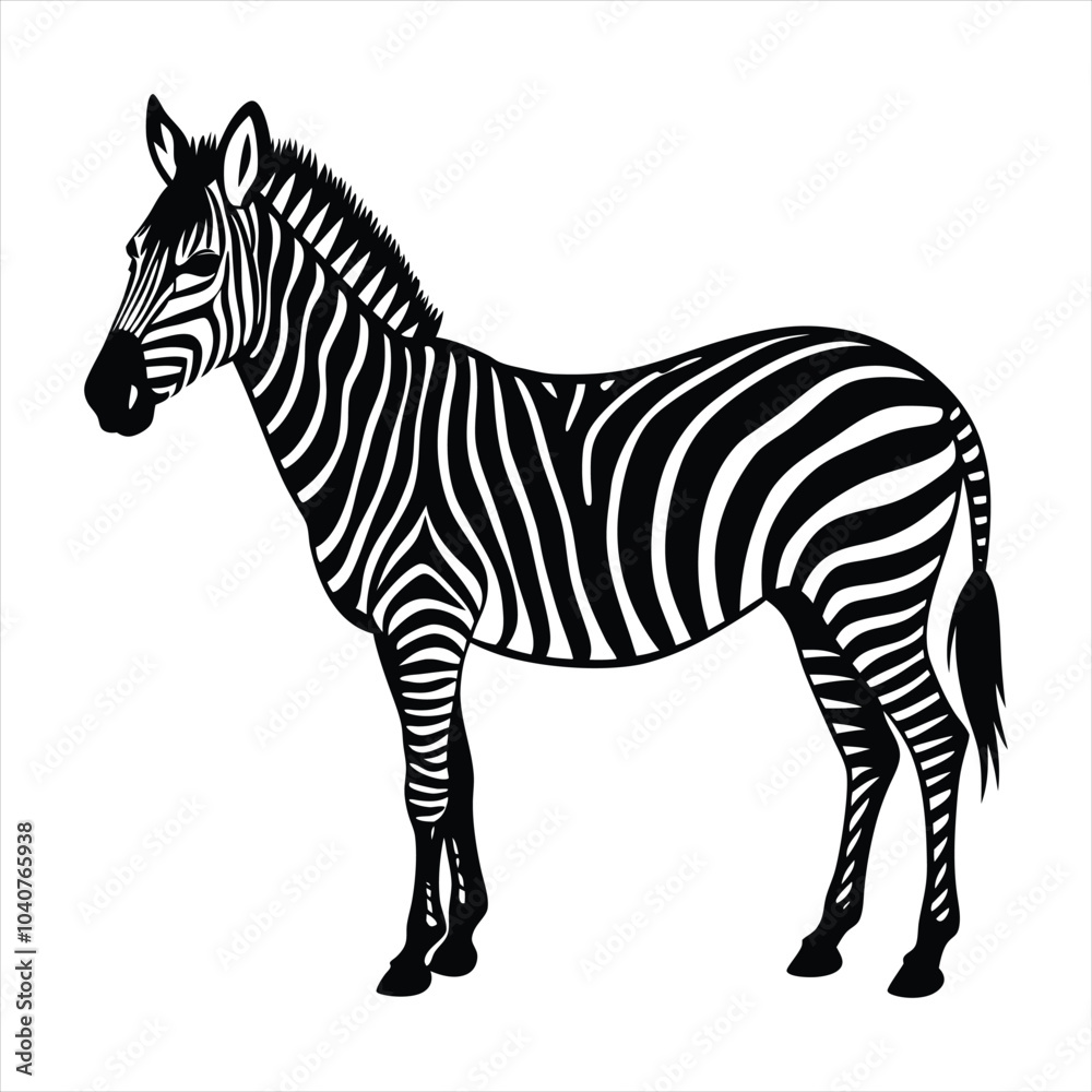 Obraz premium Zebra silhouette vector