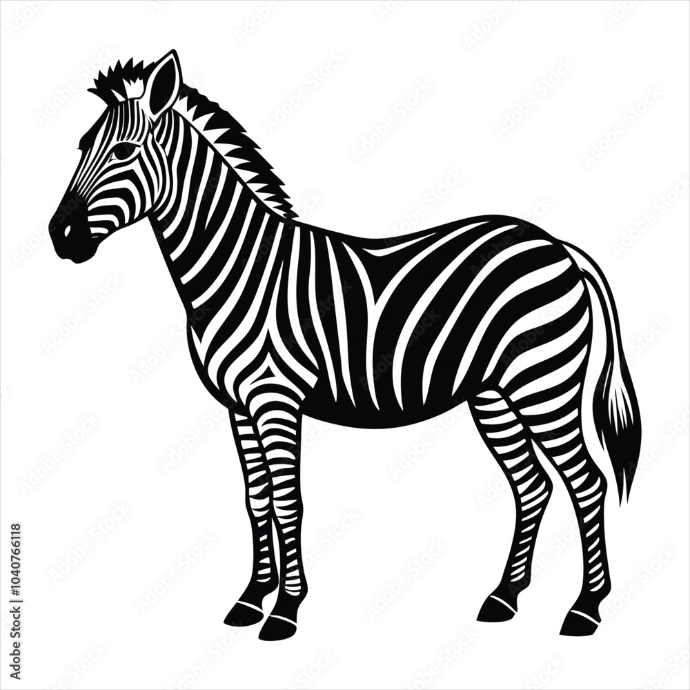 Obraz premium Zebra silhouette vector
