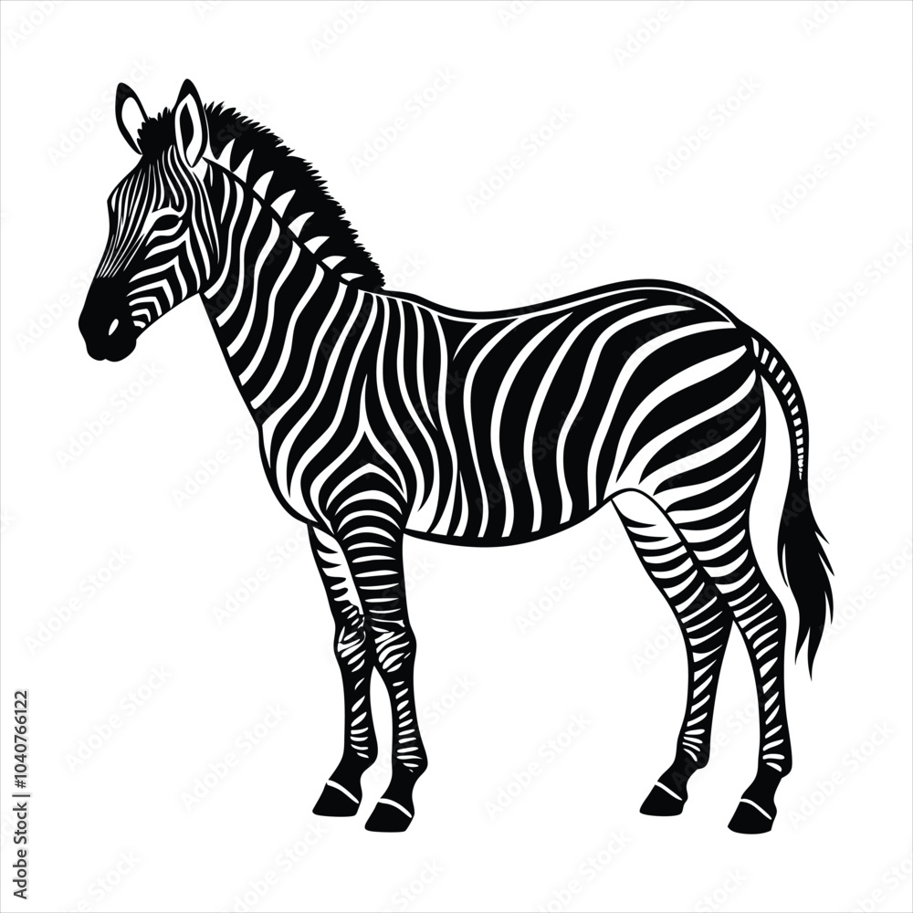 Obraz premium Zebra silhouette vector