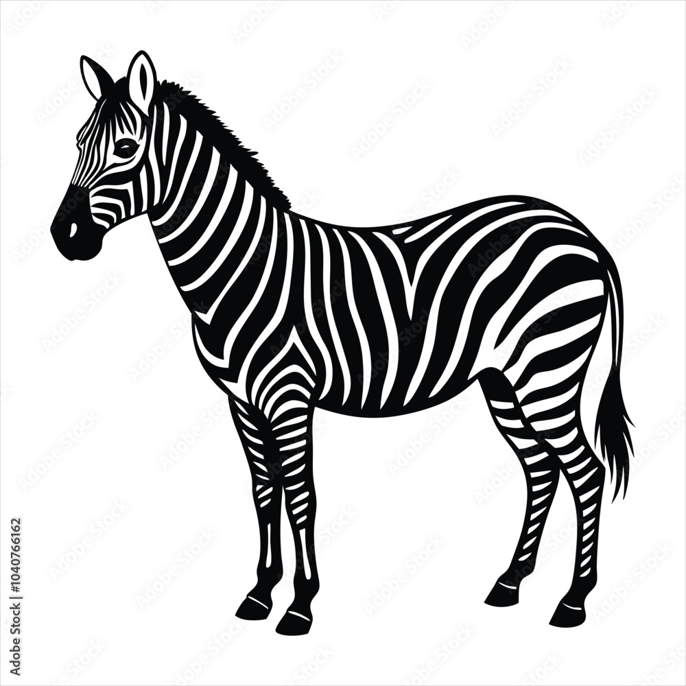 Fototapeta premium Zebra silhouette vector