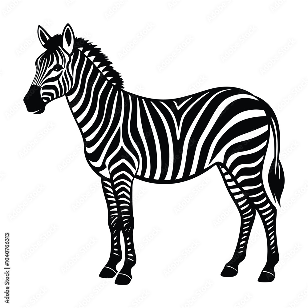 Obraz premium Zebra silhouette vector